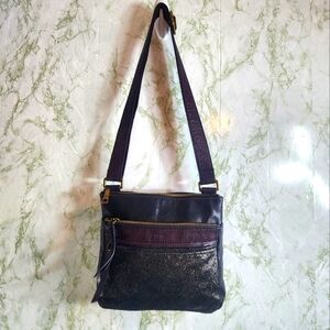 Vintage Fossil Goat/Cow Hide Leather Crossbody